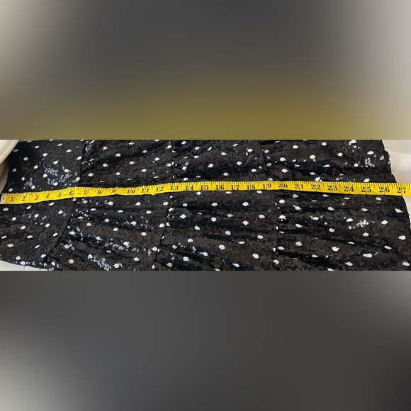 NWOT ZARA TRAPEZE DRESS. BLK/WTE POLKA DOTS. FLATTERING ON ALL BODY TYPES Sz. L - Picture 10 of 10